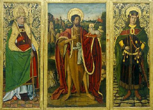Miguel Ximenez Saint John the Baptist; Saint Fabian and Saint Sebastian Norge oil painting art